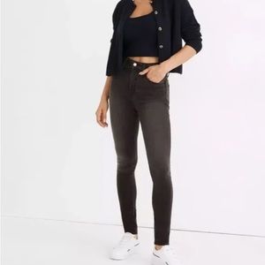 Madewell Curvy Road Tripper High Rise Skinny Jeans Washed Black Ardley Wash